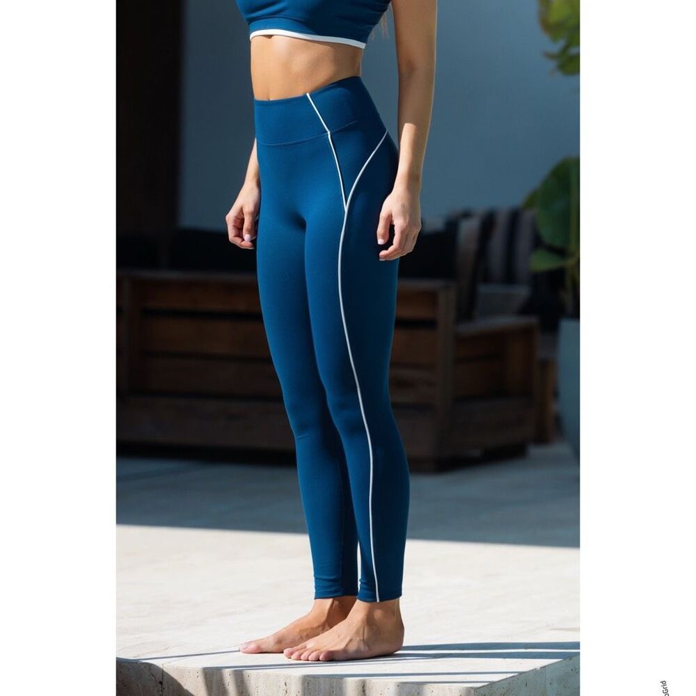 Peloton Blue Move Mission Seam Leggings Small Women Athletic